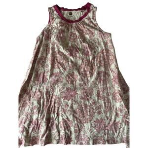Tea collection pink white floral dress size 7
